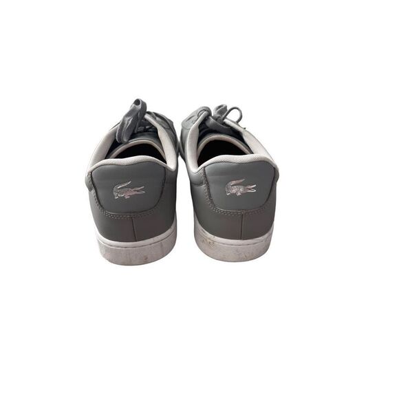 Lacoste Men's Gray Hydez Leather Padded Collar Sneakers Size 10 - Picture 3 of 16